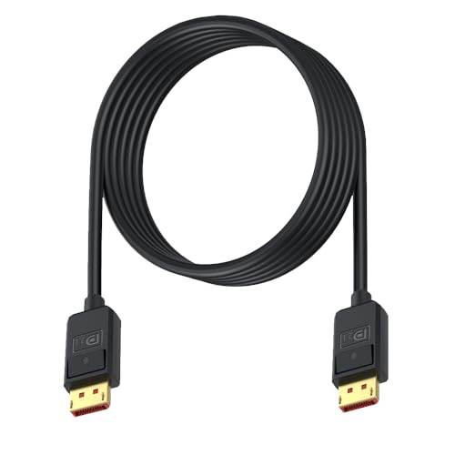 Câble DisplayPort 2.1 ultra performance 16K, cordon tressé 1,8 m pour affichage dynamique HDR