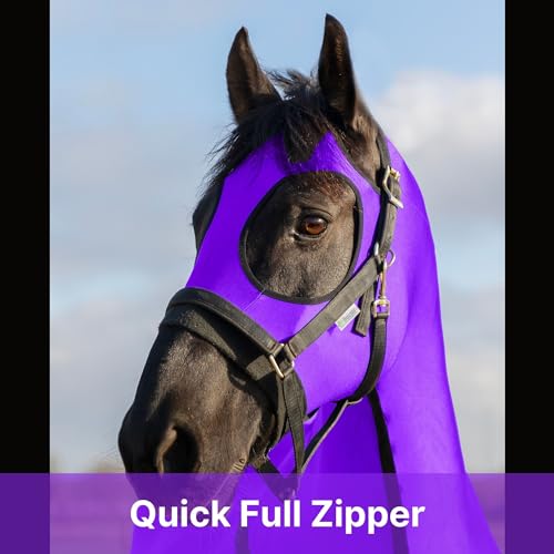 Image of RESISTANCE Premium Horse Sleazy Full Body Slicker with Zipper Face & Forelock Saver Horse Care Sheet