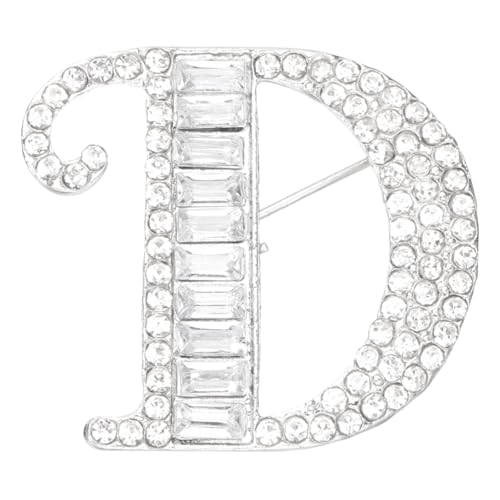 Broche alphabet PATIKIL en strass sous boîte, le cadeau idéal pour femme et maman
