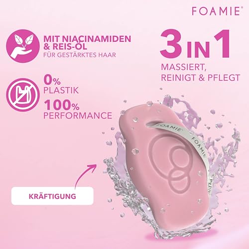 Foamie festes Shampoo STRENGTH mit Niacinamid für feines Haar