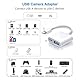 Loydia USB-Kamera-Adapter für iPhone, [Apple MFi Certified] Lightning Kamera Adapter mit Ladeanschluss, USB OTG auf Lightning Adapter unterstützt Kartenleser, U Disk Flash Drive, Maus, Tastatur