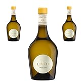 Unzú by Julián Chivite - Vino Blanco IGP 3 Riberas | Chardonnay fermentado y criado 6 meses en roble francés | Crianza sobre lías | 13% Vol | 3 Botellas 75cl