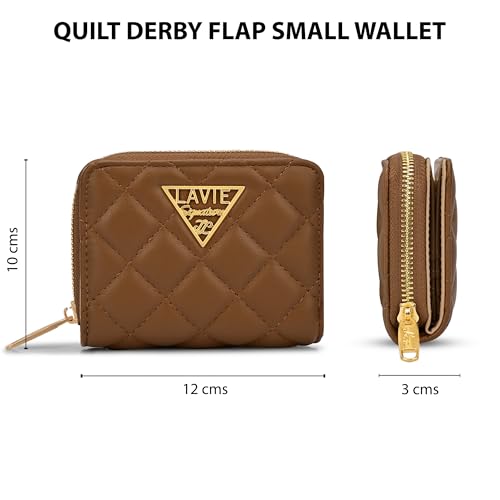 Image of Lavie Signature Women's Quilt Derby Flap Zip Around Wallet |Gift for Women
