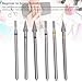 6pcs Tungsten Carbide Nail Drill Bits Set for Acrylic Gel Nails Electric Nail Drill Machine Accessory for All, High Durability, Less Dust