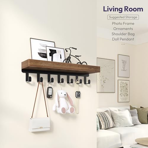 SWTYMIKI Key Holder for Wall - Key Hooks with 7 Hooks, Key Hangers Home Decor Key Rack Mail Organizer, Wall Mounted Key Holder for Hallway, Entryway, Bedroom, Mudroom, Office - Cosy Home Interiors SWTYMIKI Key Holder for Wall - Key Hooks with 7 Hooks, Key Hangers Home Decor Key Rack Mail Organizer, Wall Mounted Key Holder for Hallway, Entryway, Bedroom, Mudroom, Office - Image 7