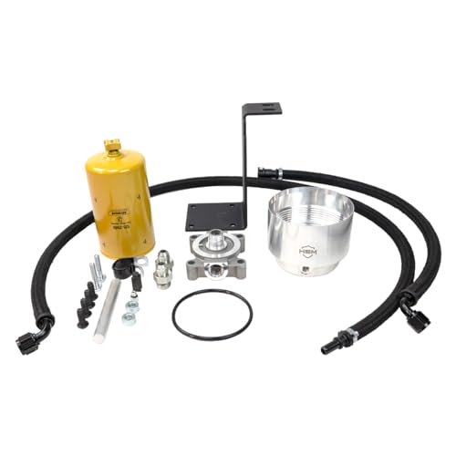 HS Motorsports Lower Diesel Fuel Filter Upgrade Kit Compatible With