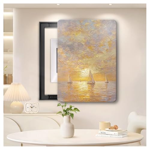 Electrical Panel Cover Decoration, Wall Mounted Hide Meter Electric Meter Box Decorative Painting, Breaker Box Cover Decorative, PS Frame(B,55x75 cm/21.7x29.5 in)