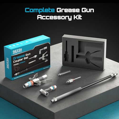 Seesii Grease Gun Accessory Kit w/ Quick-Release Coupler, 90 Adapter and 12 Flexible Hose 12.73 + Free Shippin + 50% Off Code VKBD935W - image 2