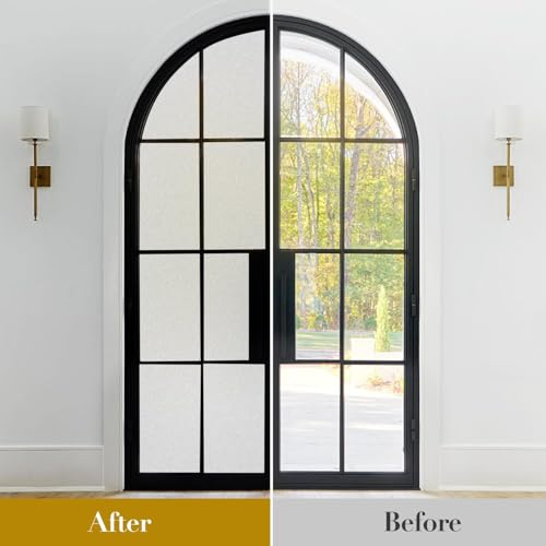FreeNook Frosted Glass Window Film with Installation Tools, Static Cling Bathroom Window Privacy Film, UV Blocking Privacy Films, Day and Night Windows Cling for Home Office Glass Door, 17.5" x 118" - image 2
