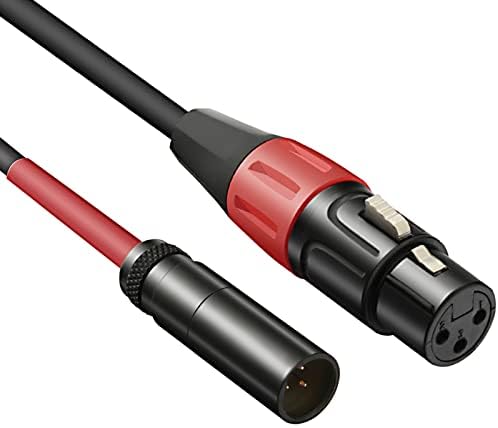 Mini XLR Male to XLR Female Microphone Audio Cable - 1ft