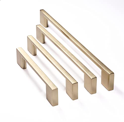 Southern Hills 5Pc Brushed Gold Cabinet Pulls - 3.75" (96Mm) Screw Spacing Gold Kitchen Cabinet Handles - Brass Drawer Pulls, Kitchen Cabinet Hardware - Champagne Gold Cabinet Pulls Sh3229-96-Nsg-5 #TOP5