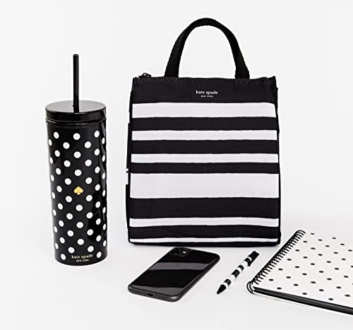 Image of kate spade new york Lunch Tote Bag for Women - Insulated Lunch Bags for Work - Sarah Stripe