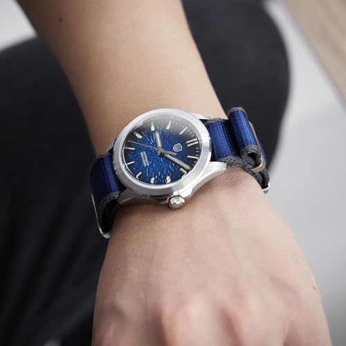 watchdives Nylon Watch Band 18mm 20mm 22mm Multicolor Replacement Watch Straps for Men Women (Blue Gray, 22mm)