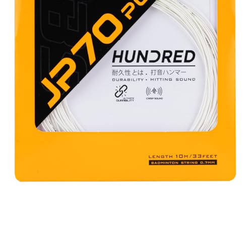 Image of Hundred JP 70 Power Badminton String | 0.70 mm High Repulsion & Power | Superior Durability & Tension Hold | Crisp Hitting Sound | Pro-Level Performance