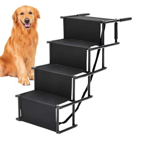 Ungtyb ペットステップ | 滑り止め 60キログラム 耐荷重 スロープ | トラック 用 ペット ステップ | 自動車、SUV、トラック、ソファ、車両乗降、セダン、RV用