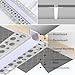 8 Pack Plaster-in LED Channel 6.6FT/2M Recessed Drywall Aluminum Strip Light Track with White Diffuser for LED Tape Mounting Profile