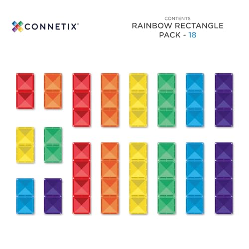 Connetix 18-Piece Rainbow Rectangle Expansion Set — view 6