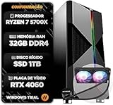 PC GAMER HERTZ® RYZEN 7 5700X WATER COOLER 240MM 32GB SSD 1TB RTX 4060 8GB GABINETE GAMER PRIME