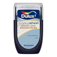 Dulux Simply Refresh Wand- und Deckenfarbe - Sommerblau – Tester 30 ml - Erfrischende, langlebige Innenfarbe für ein schönes Zuhause – Ansicht 1