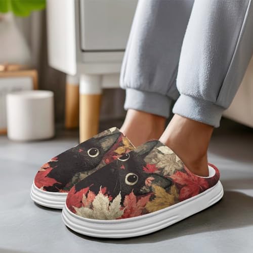 Fuzzy Platform Slippers for Women Winter Warm Slides Slippers with Memory Foam Non Slip Casual Slip On House Shoes3