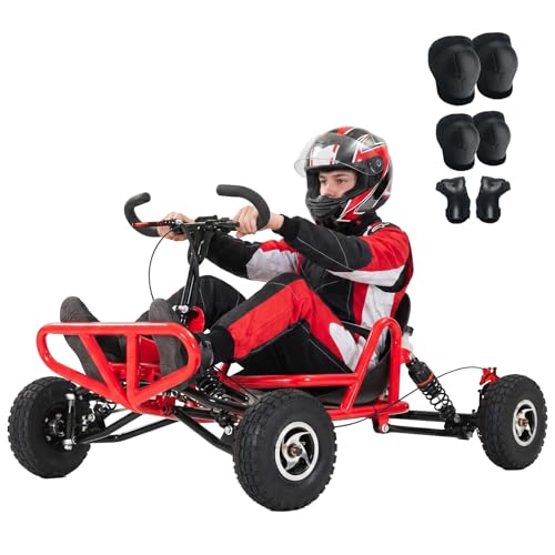 63cc Gas Powered Go Kart, 2.5HP Off-Road Kart for Adults