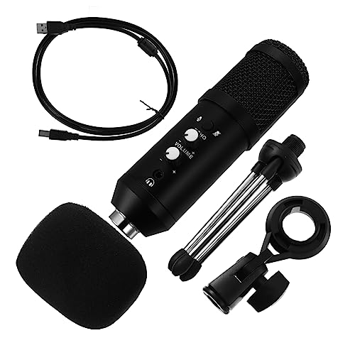 Microphone à condensateur USB avec trépied pour ordinateur et streaming