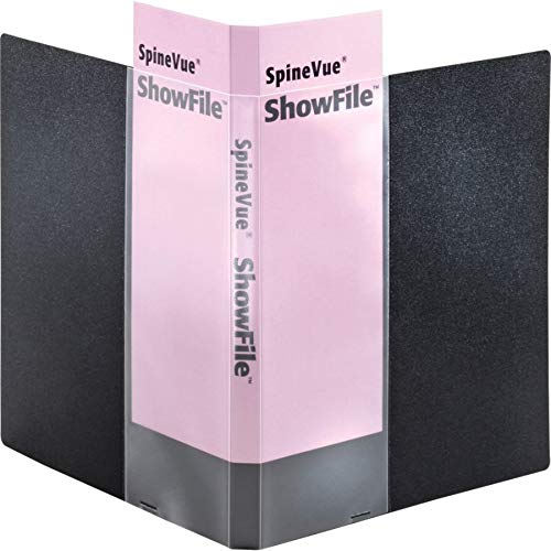 Cardinal Spine Vue Showfile, Black, Letter Size, 24 Pockets, 1 Per Box, (51232) #TOP5