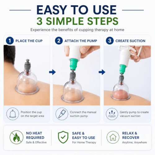 Image of professional quality HIJAMA Cupping set 18 pcs Cupping Cups Bio Magnetic Traditional Therapy Cupping Set Household Pull Out Cupping Kit /Chinese Massage Medical Cupping Set Suction Acupuncture (set of 18 with gun)
