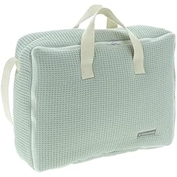 Maletas Para Bebes Amazon MIMUSELINA | Maleta Hospital Bebe - Maleta Tela para Nacimiento del Bebés - Bolso Maternidad Hospital - Maleta Bebe Hospital Recién Nacido ideal también para Viaje y Fin de Semana Mediana (Menta)