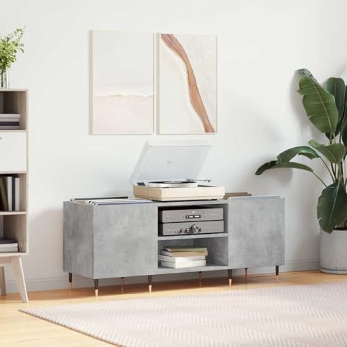 Armario de madera con gestión de cables: elimina el desorden de tu TV y vinilos