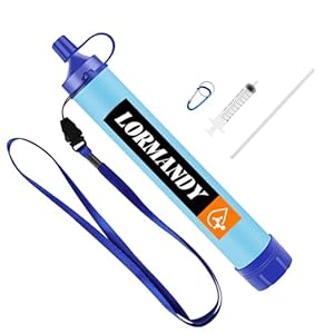 Personal Water Filter, Straw Water Purifier System, Outdoor Portable Water Filter Straw, Emergency Survival Gear for Hiking Camping Accessories Travel Fishing Emergency Preparedness