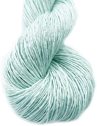 Lotus Yarns 100% Natural Linen Lace Weight Hand Knitting Crochet Yarn 50g/Hank for Summer Fashion Garments Baby Clothes Soft and Cool (18)