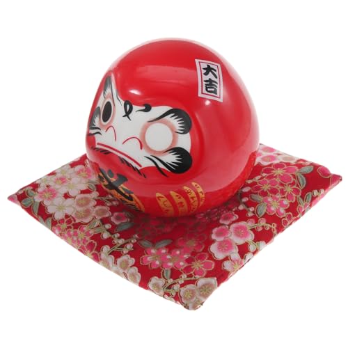 Alasum ダルマエッグ飾り 陶器だるま 中国のだるま ミニだるま 日本の幸運の おみくじだるまマスコット だるまタンブラー すし 飾る インテリア 銅像 赤ちゃん セラミック、布