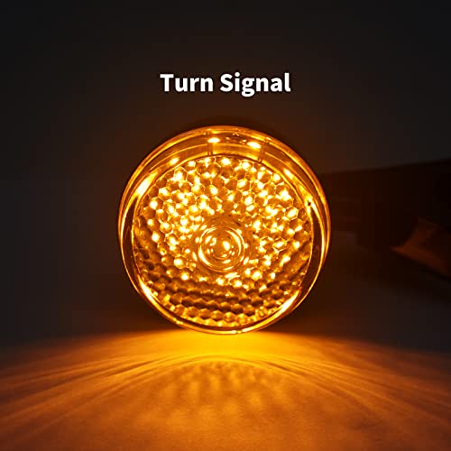4Pcs Front Rear Motorcycle LED Turn Signals Light 41mm Fit fork Clamp Indicator Blinker Fit for Harley Sportster Dyna by HDBUBALUS - Image 2
