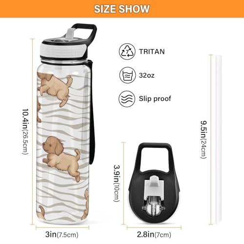 Bouteille d'eau de natation Tritan sans BPA gourde réutilisable lavable - 4