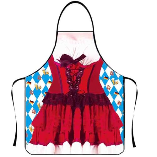 Delantal de Oktoberfest para hombre y mujer, delantal de festival de cerveza, traje de disfraz bávaro para Oktoberfest con gráfico novedoso para festivales, fiestas, cocina, barbacoa, regalo único, D