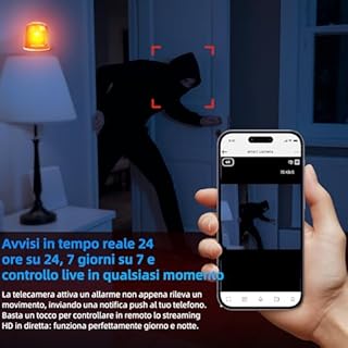 Tccbac Mini Caméra de sécurité Domestique, Camera Espion de Surveillance WiFi 4K, caméra multifonctionnelle Trois-en-Un, avec Haut-Parleur Bluetooth, Fonction de Vision Nocturne, Spy caméra réveil.