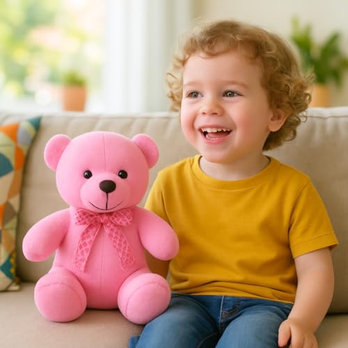 Image of Cute Plush Toy for Kids | | Soft Toys | Birthday Gift for Girls /Wife, Boyfriend /Husband, Soft Toys for Girls, Baby Toy (Random Color) Pack of 1 (Teddy Bear Soft Toy (Random))