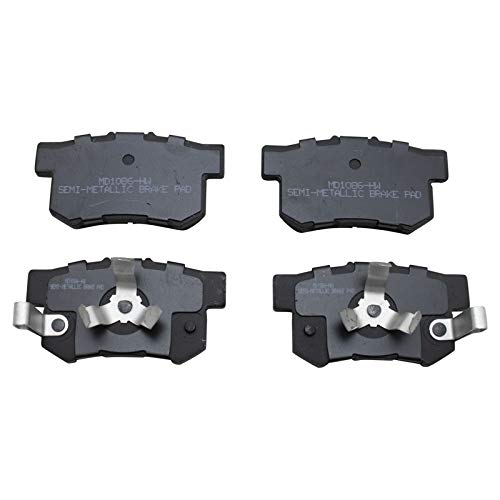Image of TRQ Rear Brake Pad & Rotor Kit, with Chemical Kit Parking Brake Shoe Set Semi-Metallic Compatible with 2010-2018 Acura RDX 2007-2016 Honda CR-V