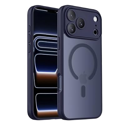Symcele Designed for iPhone 17 Pro Case, Compatible with MagSafe, [Camera Protection] [15FT Military Drop Protection] Shockproof Translucent Matte Anti-Slip Phone Case, 6.3", Deep Blue