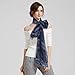 GERINLY Lightweight Paisley Voile Scarf for Women Classic Boho Style Shawl Thin Hair Sleeping Wrap for Gifts (Navy Blue)