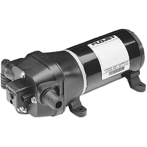 Flojet 1202.1050 04406-143A Quad II Water Pump 'Quiet Quad' - 12V DC, 3.2 GPM,Black Cover