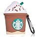Gift-Hero Coffee Ice Cream Cartoon Case for Airpods, Funny Cute Cool Design for Girls Boys Kids Teens, Accessories Carabiner Protective Fun Fashion Character Skin Soft Silicone Cover for Air pods 2/1