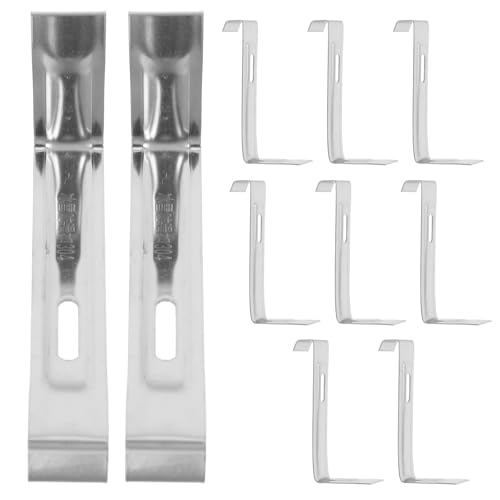 HEMOTON Crochets de Toiture Antidérapants Clips Fixes Polyvalents Lot de 10 en Acier Inoxydable Argenté pour Sécurité et Fixation Solide des Tuiles de Toit