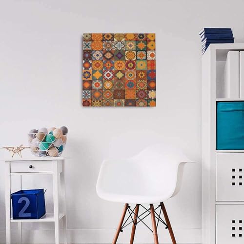 Art photo pour chambre à coucher : toile géométrique marocaine