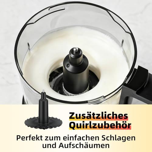 Tritatutto Elettrico - 400W Robot da Cucina con 2 Velocità, 4 Lame a Doppio Livello in Acciaio Inox e Frullino - Boccale 0.95L Staccabile per Tritare, Frullare, Emulsionare e Purea - immagine 5