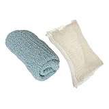 HONITANO 2 Stück Babyfoto Stretch Wickeldecke aus Elastischem Atmungsaktivem Stoff für Neugeborene Weiches Pucktuch in Milchweiß und Beige für Babyfotoshootings
