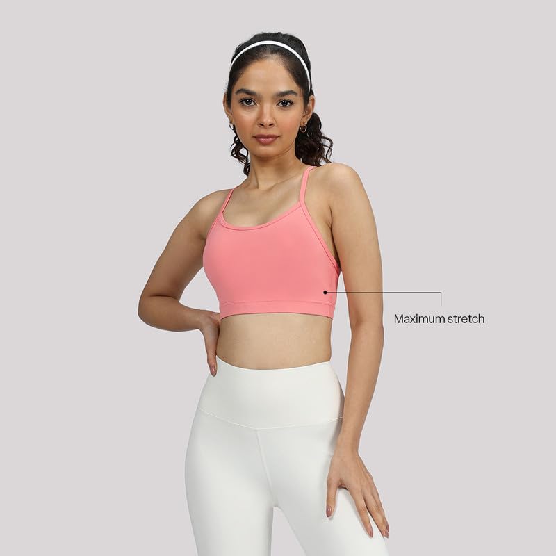 Image of BlissClub Ultimate Strappy Sports Bra | Removable Cups | Strappy Racerback Design | Elasticated Hem | CloudSoft TM Fabric