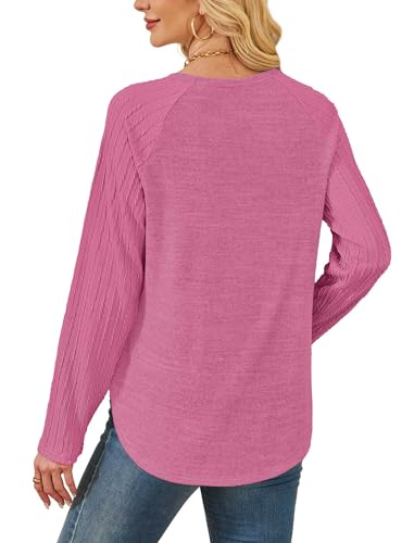 Image of SAMPEEL Sweatshirt for Women Long Sleeve Shirts Crewneck Sweaters Fall Fashion Outfits 2025 Trendy Tunic Tops Plus Size