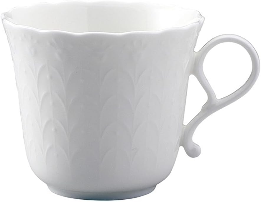 Narumi 9968-6838P Cup Saucer, Silky White, Morning, 9.8 fl oz (290 cc), Microwave Safe, Dishwasher Safe